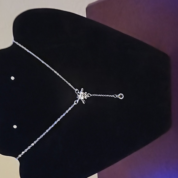 Sterling silver, cute, cinnamon roll, character, necklace, 18 inch chain. - Picture 2 of 2